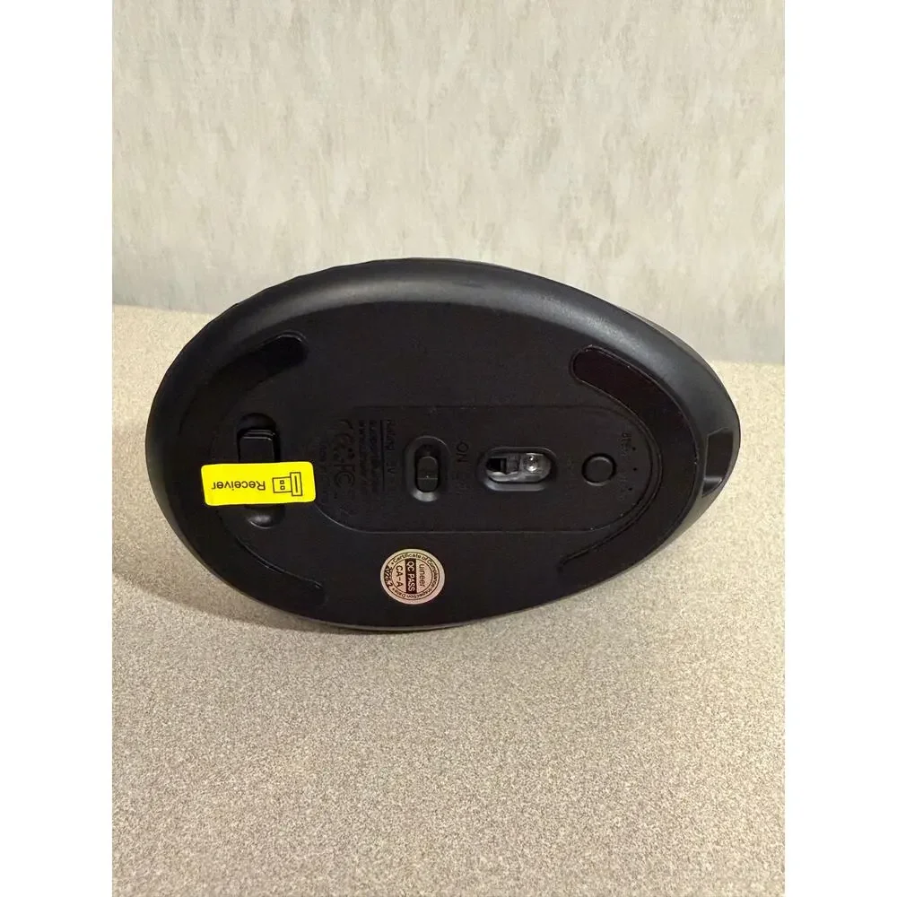 UINEER A06 Wireless Vertical Mouse Black Ergonomic 2.4G with USB Nano Receiver